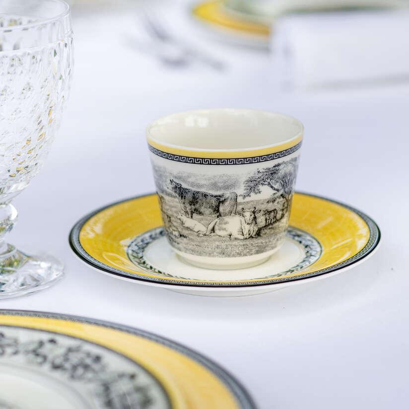 Pires para Xícara de Café Rhovella Maison Tempo de Colher Porcelana Rústica Luxo