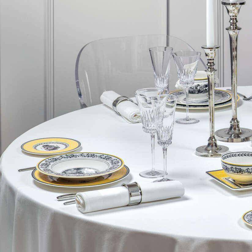 Prato Fundo Rhovella Maison Tempo de Colher Porcelana Rústica 280ml Luxo