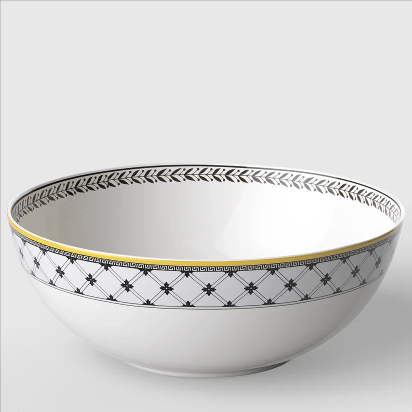 Bowl Saladeira Rhovella Maison Tempo de Colher Porcelana Rústica 1.1L Luxo