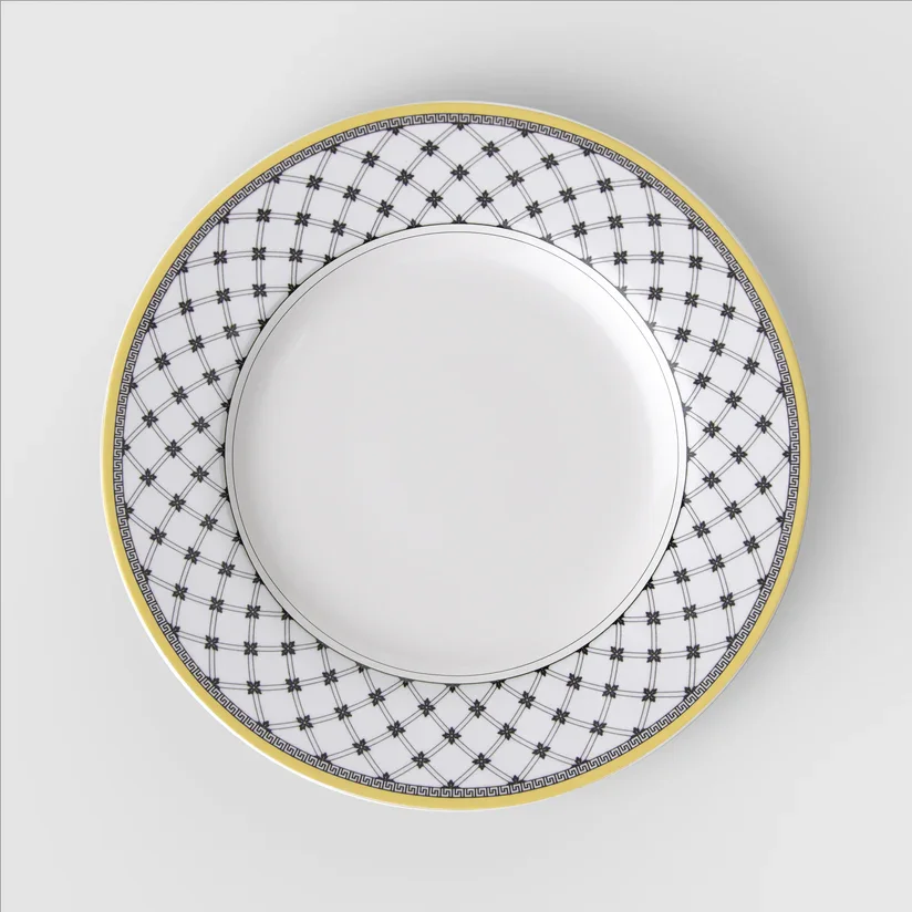 Prato Raso Rhovella Maison Tempo de Colher Porcelana Rústica Luxo