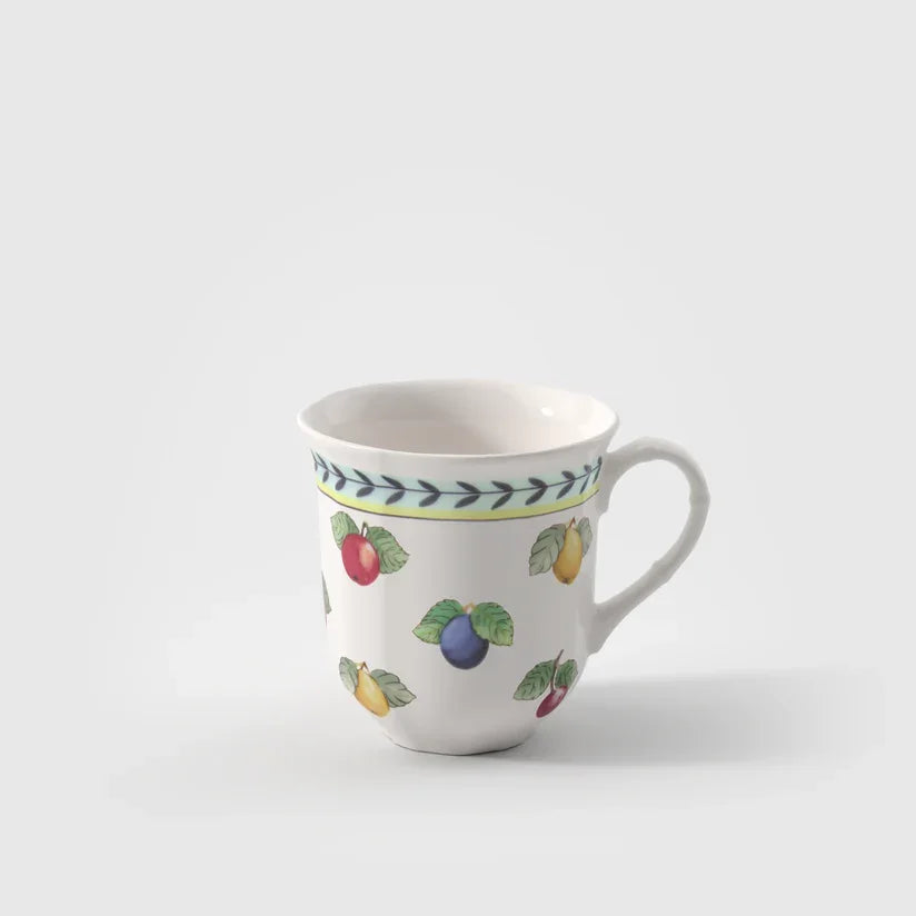 Caneca Rhovella Maison Dionysia Porcelana Estampa Frutas Luxo