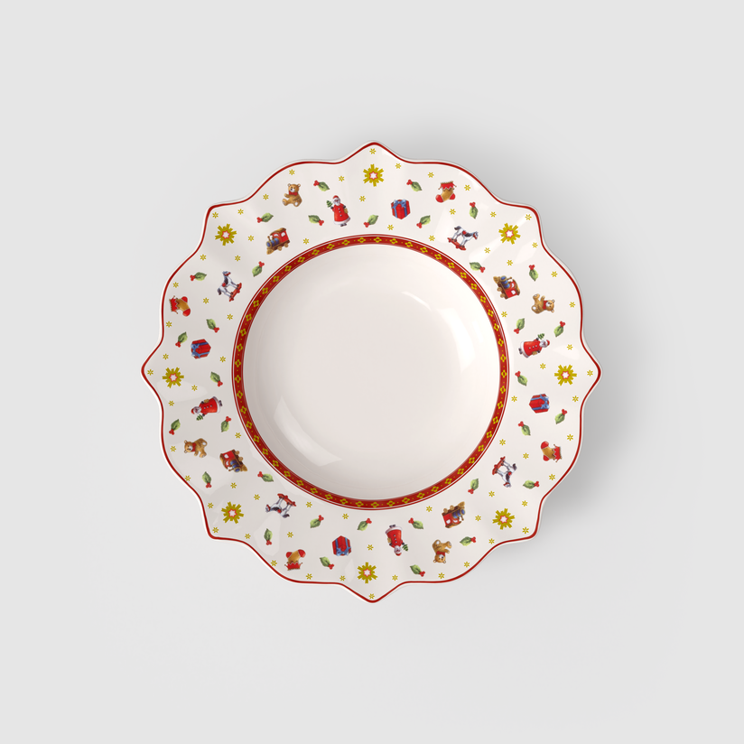 Prato Fundo Rhovella Maison Bela Noite Porcelana Natal Luxo