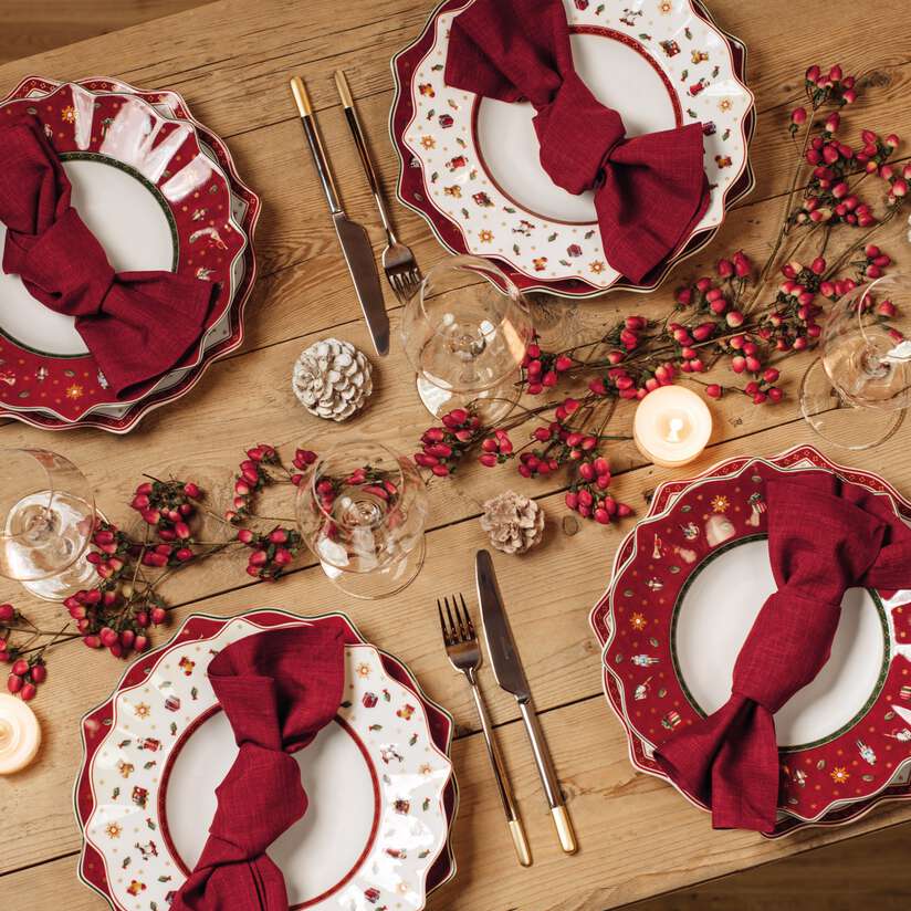 Prato Fundo Rhovella Maison Bela Noite Porcelana Natal Luxo