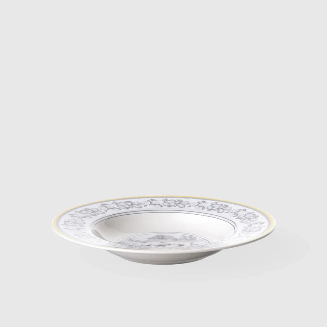 Prato Fundo Rhovella Maison Tempo de Colher Porcelana Rústica 280ml Luxo