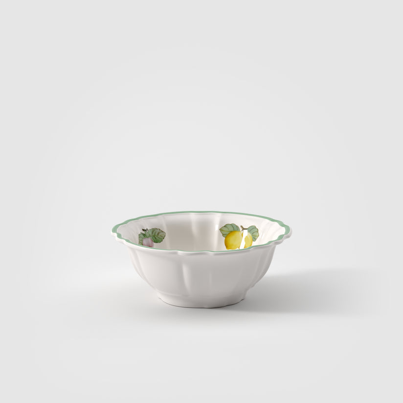 Saladeira Rhovella Maison Dionysia Porcelana Estampa Frutas Luxo