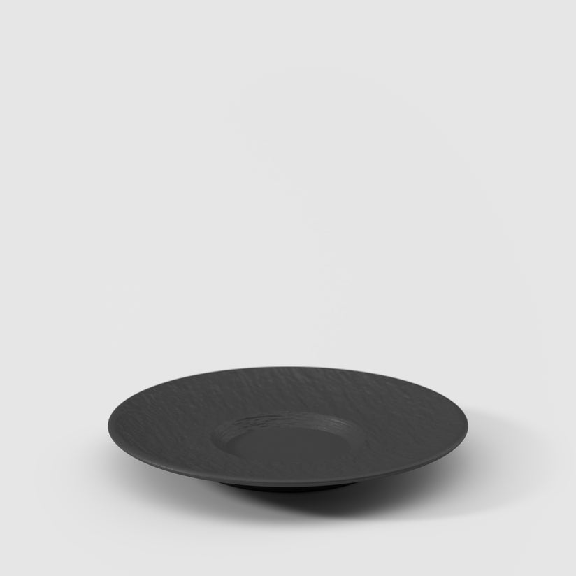 Pires para Xícara de Chá Rhovella Maison Caviar Noir Porcelana Preto Luxo
