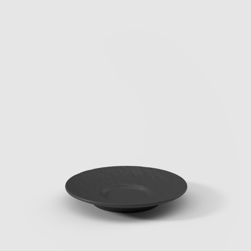 Pires para Xícara de Café Rhovella Maison Caviar Noir Porcelana Preto Luxo