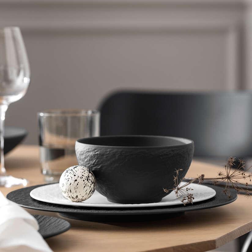 Bowl Rhovella Maison Caviar Noir Porcelana Preto Luxo