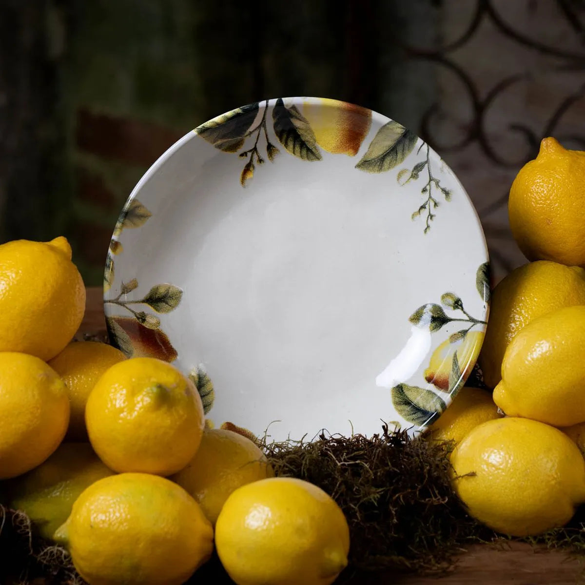 Conjunto Com 6 Pratos Fundos Limone d’Oro Rhovella Maison