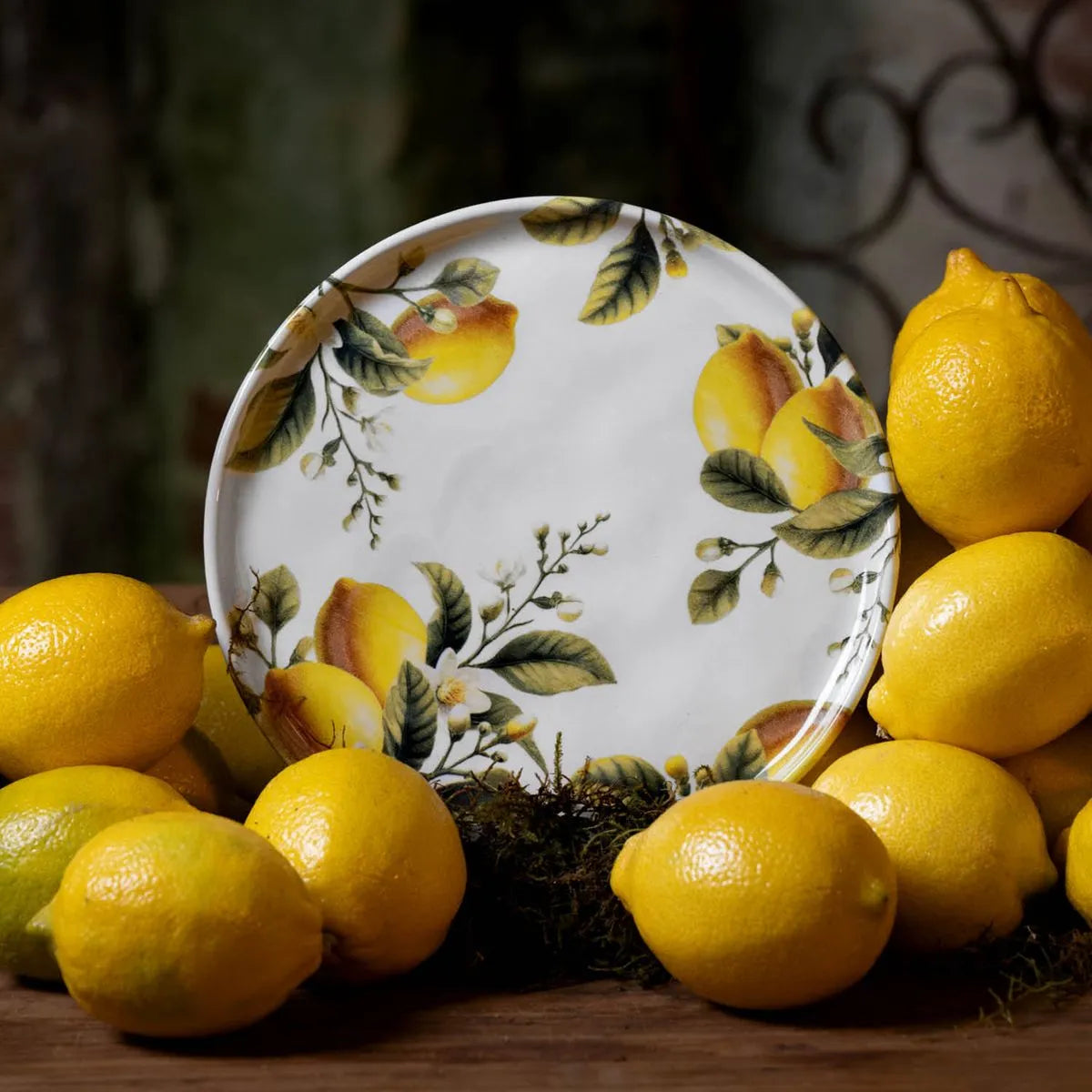 Conjunto com 6 Pratos de Sobremesa Limone d’Oro Rhovella Maison