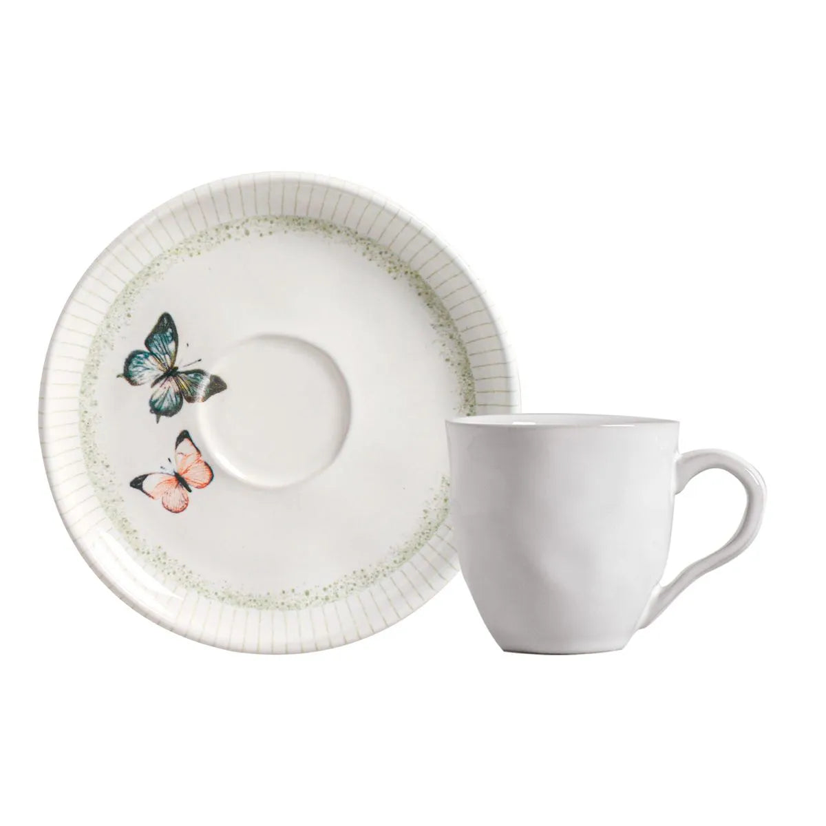 Conjunto Com 6 Xícaras De Café E 6 Pires Vento & Véu Rhovella Maison
