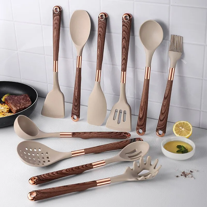 Conjunto de Utensílios de Cozinha em Silicone Deluxe Rhovella Maison