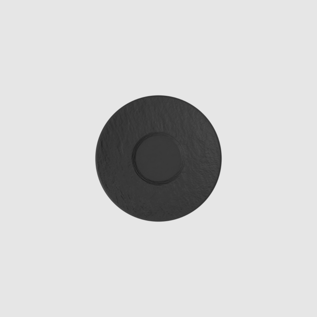 Pires para Xícara de Café Rhovella Maison Caviar Noir Porcelana Preto Luxo