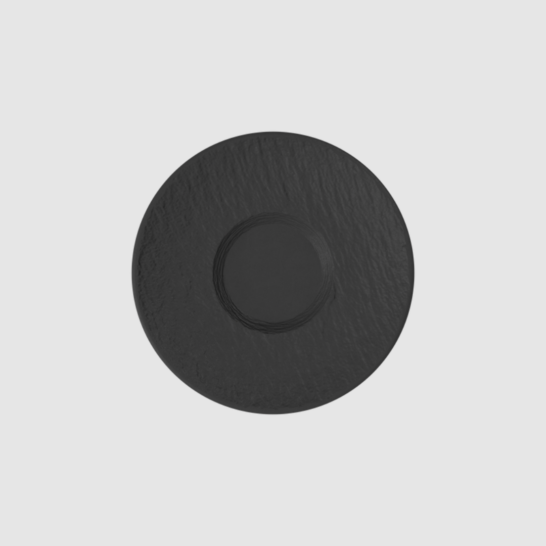 Pires para Xícara de Chá Rhovella Maison Caviar Noir Porcelana Preto Luxo