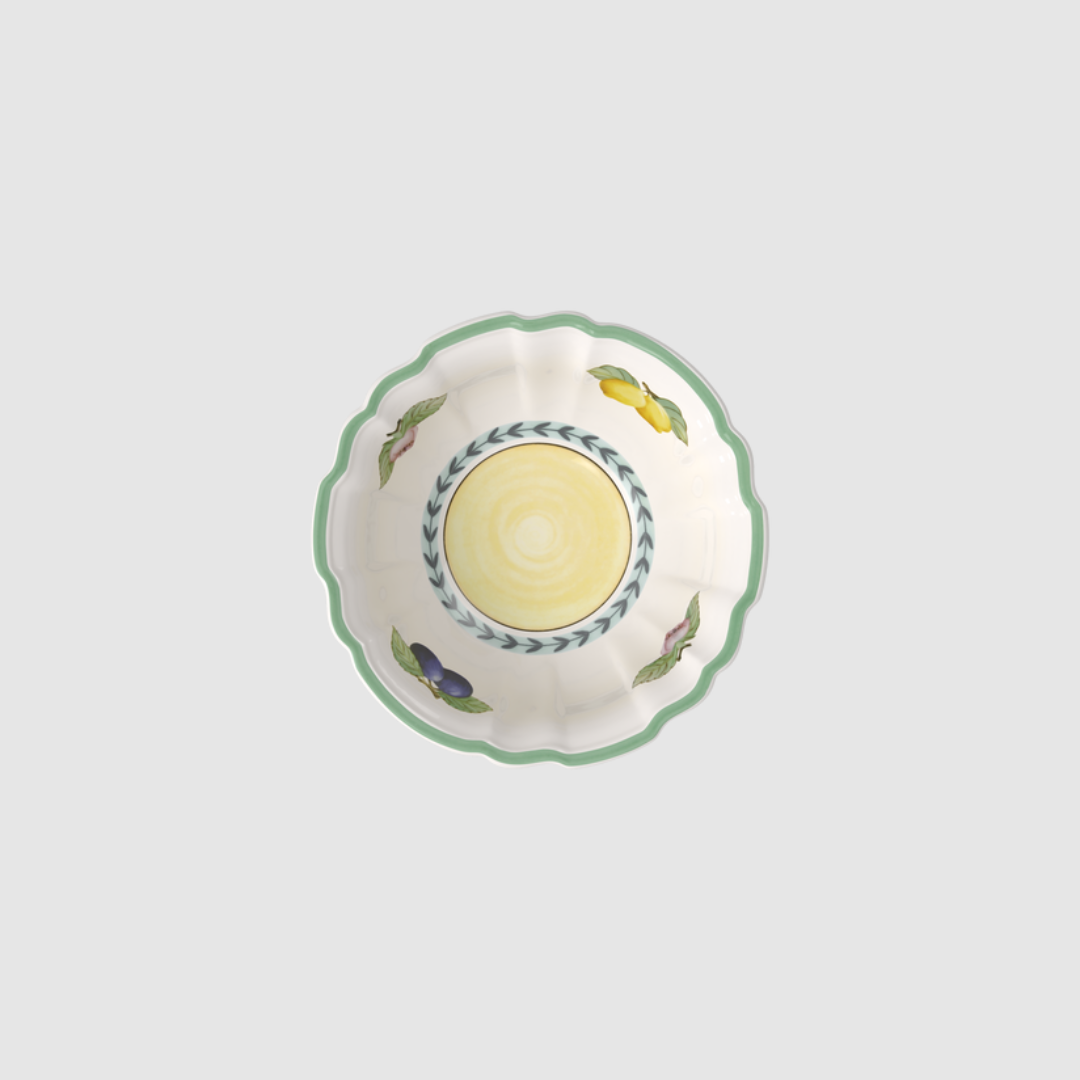Saladeira Rhovella Maison Dionysia Porcelana Estampa Frutas Luxo