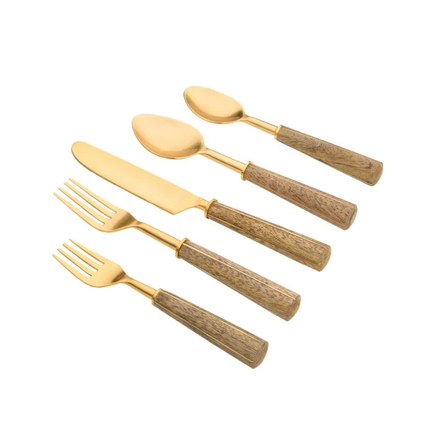 Conjunto de Talheres Goldwood 30 Peças Rhovella Maison