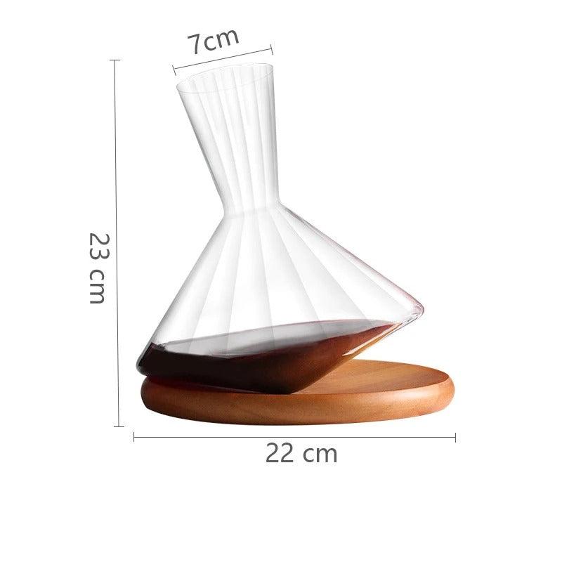 Decanter de Cristal de Alta Qualidade com Taça Rotativa 360° Rhovella Maison