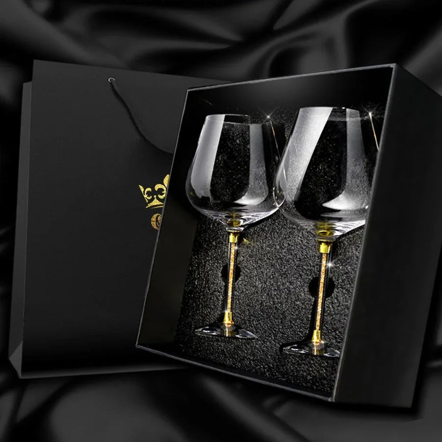 Conjunto de Taças de Vinho Tinto de Cristal Rhovella Maison