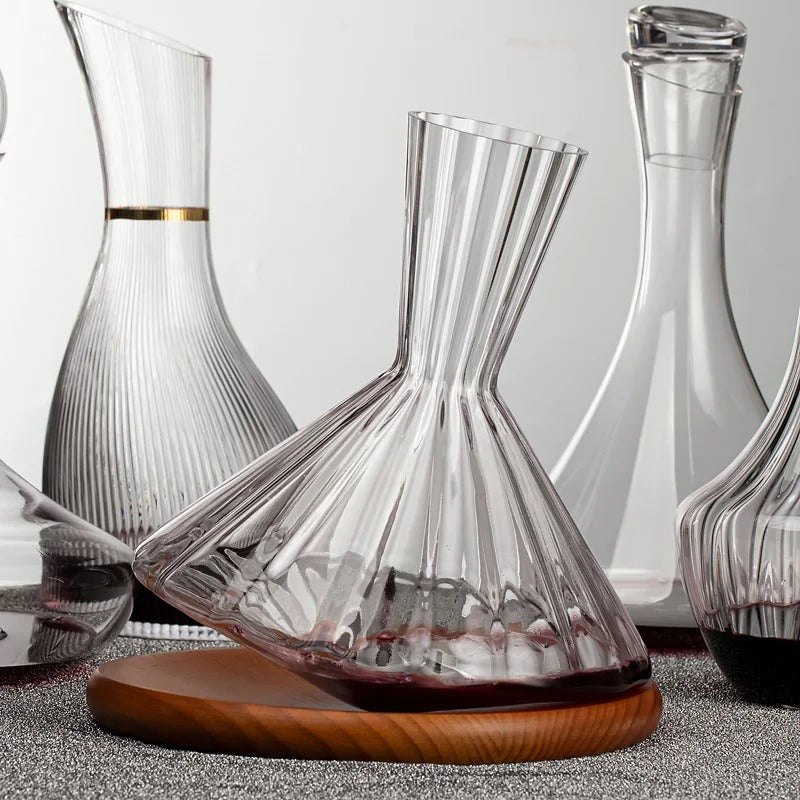 Decanter de Cristal de Alta Qualidade com Taça Rotativa 360° Rhovella Maison