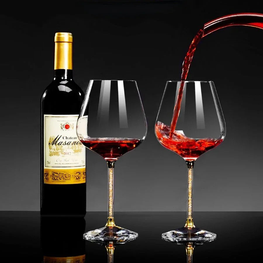 Conjunto de Taças de Vinho Tinto de Cristal Rhovella Maison