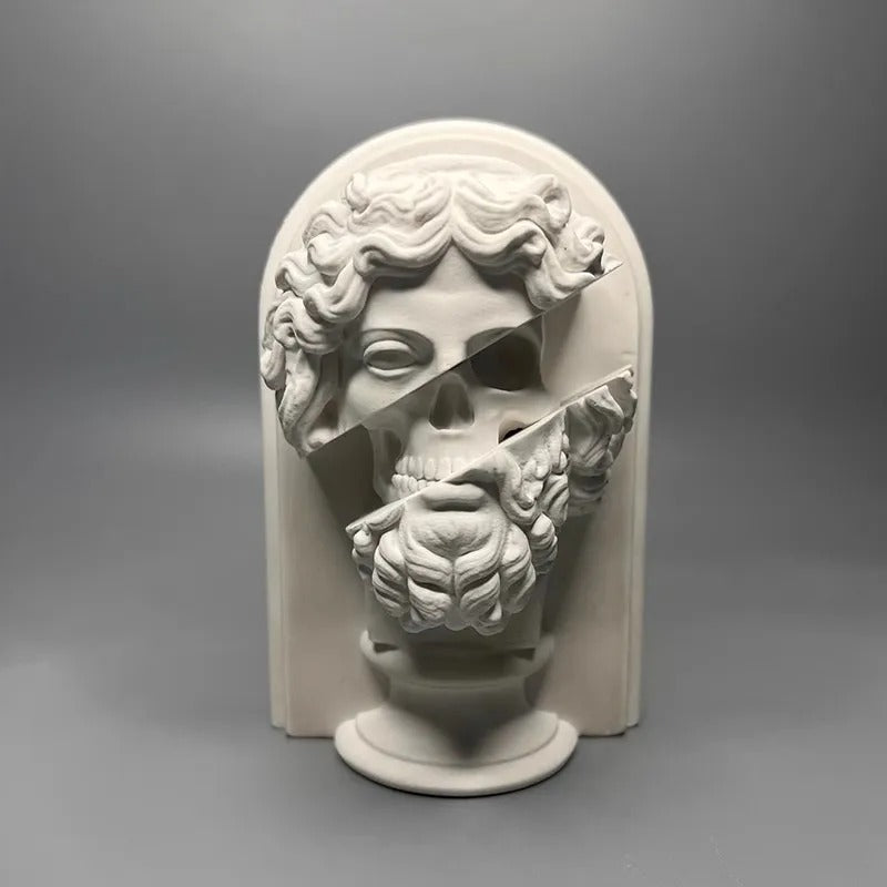 Escultura de Zeus em Gesso Rhovella Maison