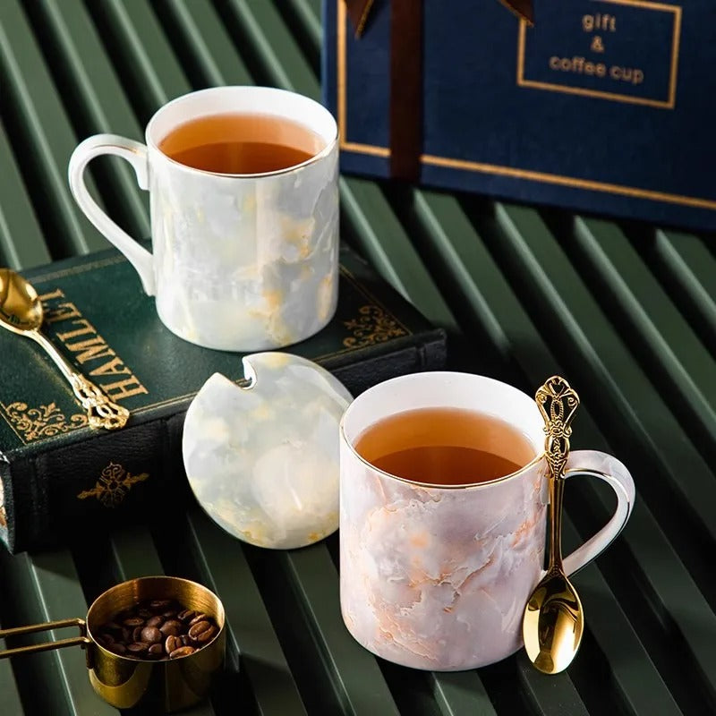 Conjunto De Canecas De Chá E Café De Cerâmica Rhovella Maison