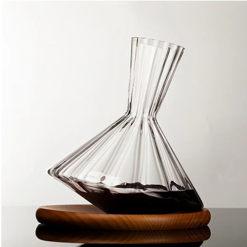 Decanter de Cristal de Alta Qualidade com Taça Rotativa 360° Rhovella Maison