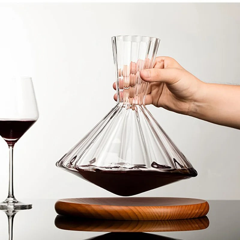 Decanter de Cristal de Alta Qualidade com Taça Rotativa 360° Rhovella Maison