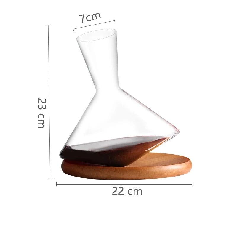 Decanter de Cristal de Alta Qualidade com Taça Rotativa 360° Rhovella Maison